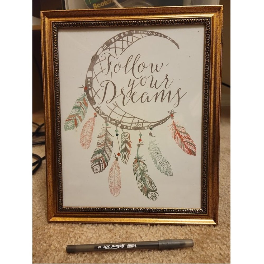 Follow Your Dreams dreamcatcher framed art